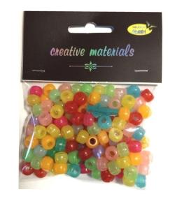 Koraliki świecące w ciemności 6mm 39g 150szt MIX