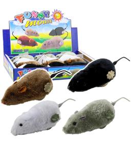 Mysz nakręcana futrzana MIX