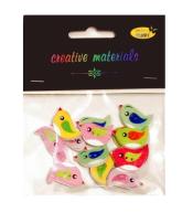 Guziki ozdobne Ptaszki 24x15mm 15szt