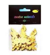 Drewniane elementy w kształcie róż 7,5cm 3szt