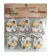 Klamerki ozdobne ślubne 6szt