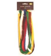 Druty chenille kolorowe 15mm 7szt