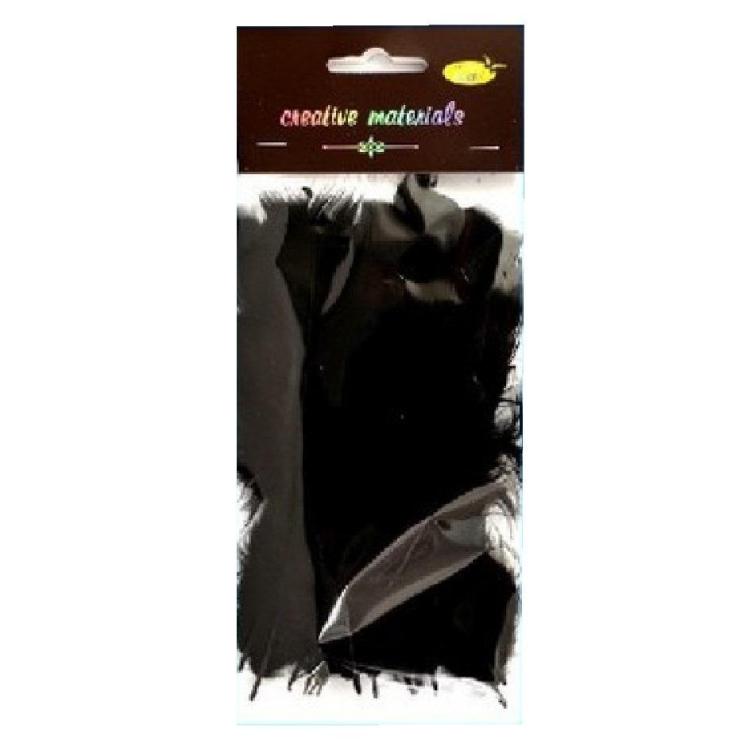 Piórka miękkie czarne 15szt