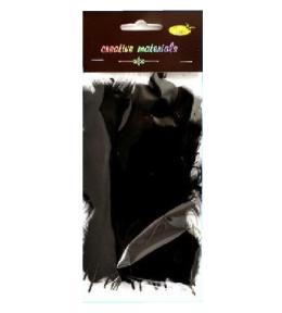 Piórka miękkie czarne 15szt