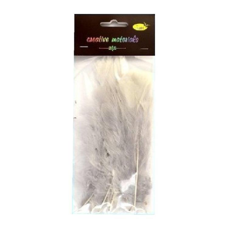 Piórka miękkie jasnoszare 15szt