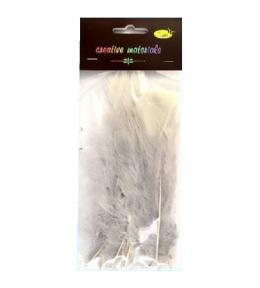 Piórka miękkie jasnoszare 15szt