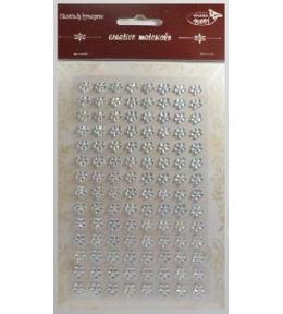 Stiker z kryształkami Kwiaty 8mm 112szt