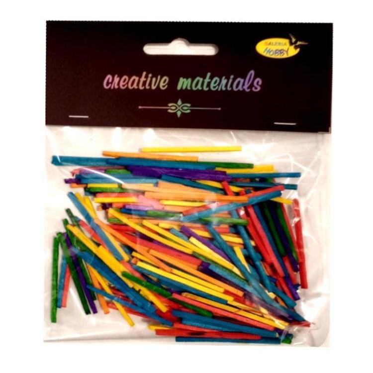 Zapałki kolorowe 4cm 18g ok.250szt