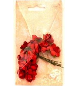 Różyczki papierowe 12szt czerwone