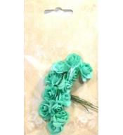 Różyczki papierowe 12szt miętowe