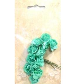 Różyczki papierowe 12szt miętowe