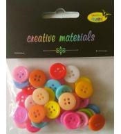 Guziki pastelowe kolorowe 15mm 12g ok.40szt