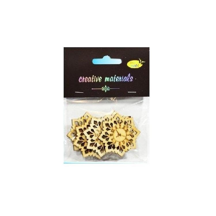 Drewniane elementy w kształcie zegara 4,5cm 5szt