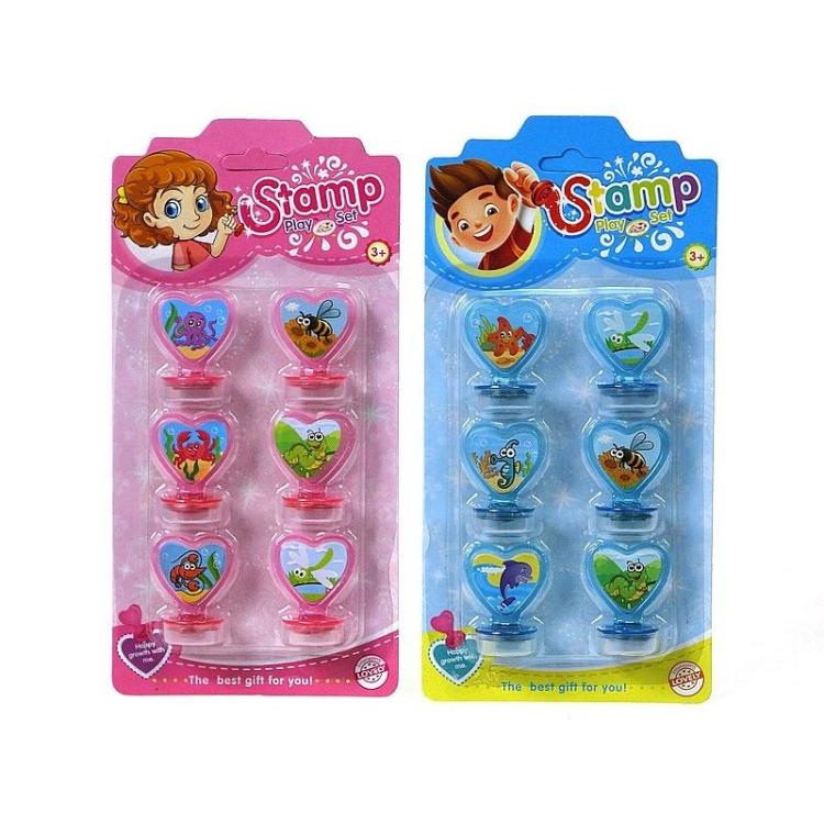 Stempelki serduszka zwierzęta MIX