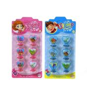 Stempelki serduszka zwierzęta MIX