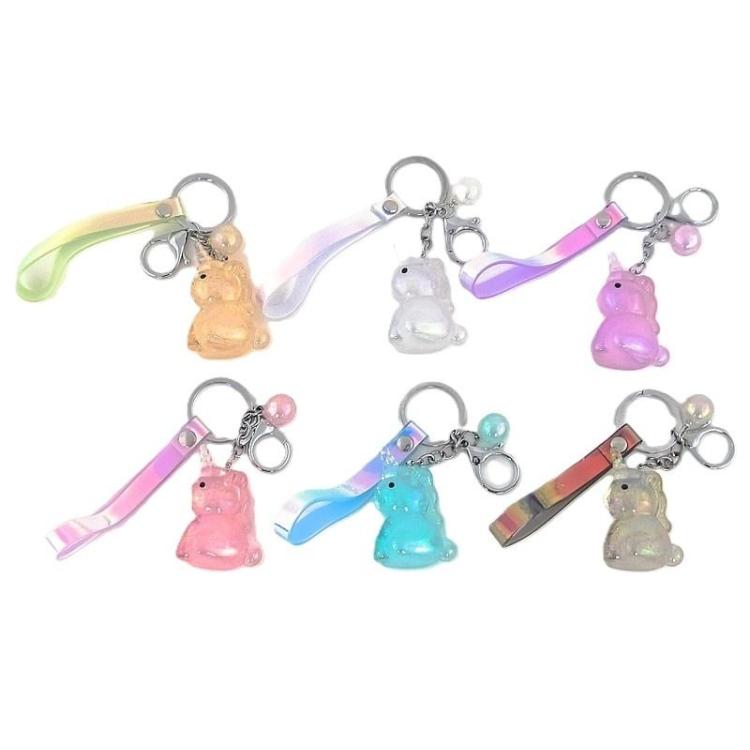 Brelok jednorożec z zawieszką neonową MIX