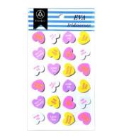 Stiker z elementami z pianki z lekkim brokatem