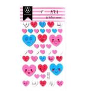 Stiker z elementami z pianki z lekkim brokatem