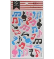 Stiker z elementami z pianki z lekkim brokatem