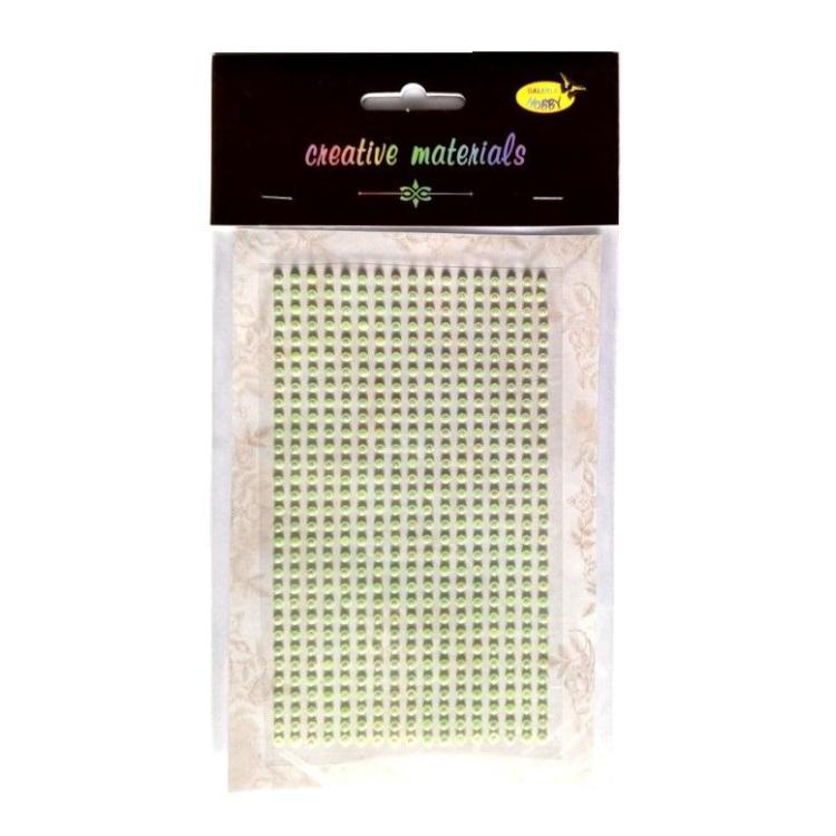 Stiker z perełkami 3mm 527szt jasno zielony