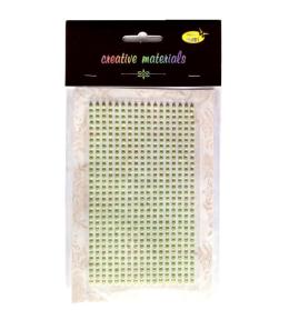 Stiker z perełkami 3mm 527szt jasno zielony