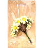 Margerytki materiałowe kremowe 2cm 12szt