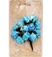 Różyczki z pianki niebieskie 2cm 12szt