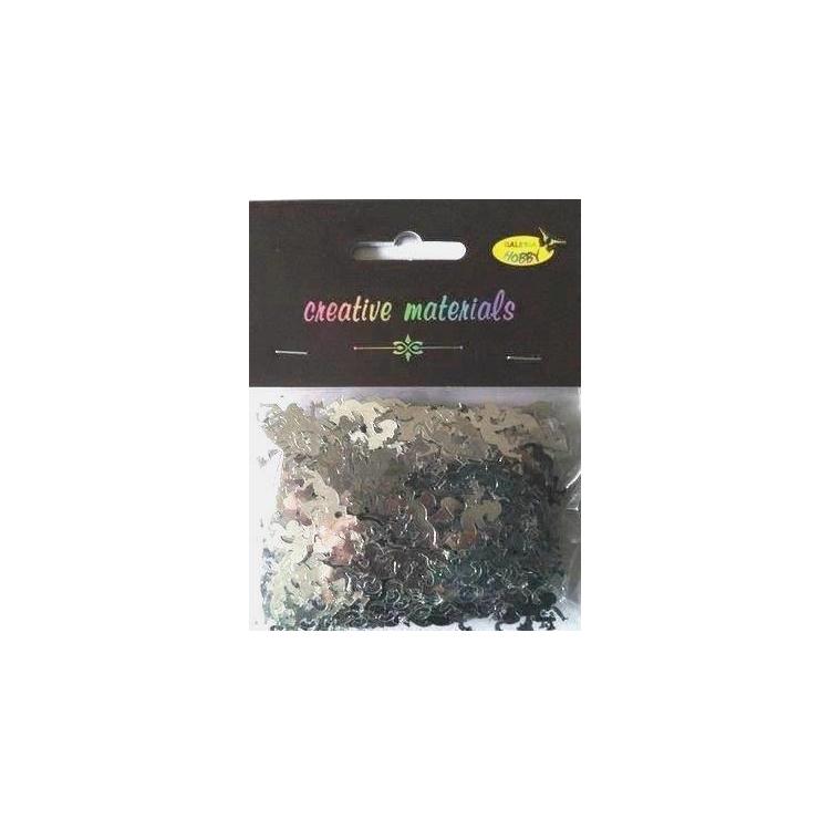 Elementy z folii aniołki srebrne 15g