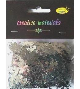 Elementy z folii aniołki srebrne 15g