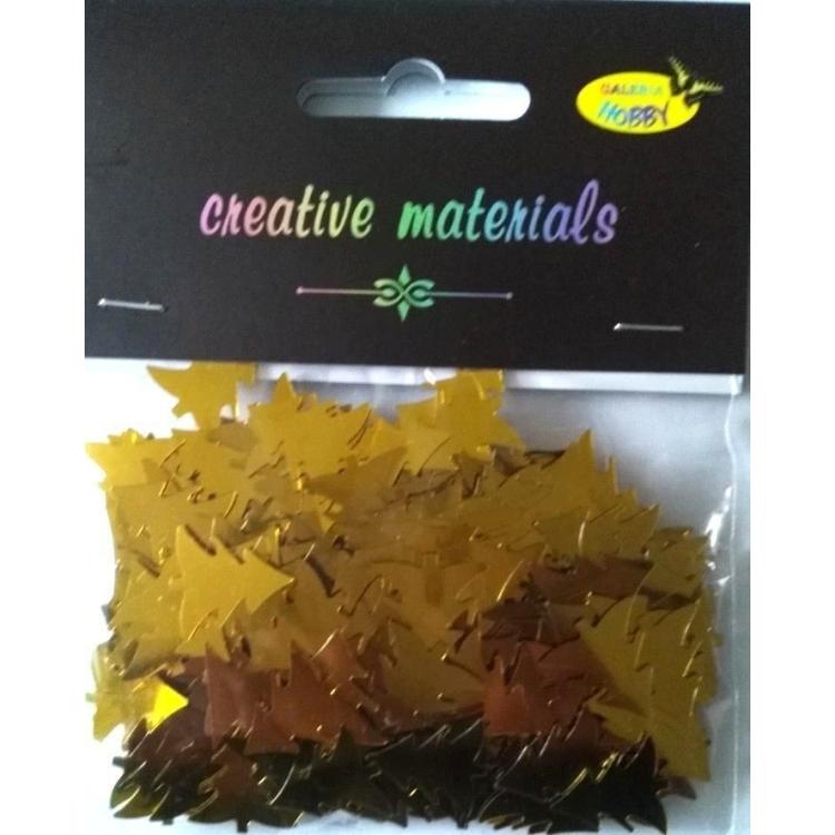 Elementy z folii choinki złote 15g