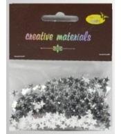 Elementy z folii gwiazdki srebrne 15g