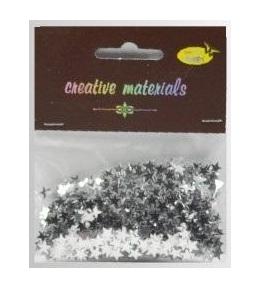 Elementy z folii gwiazdki srebrne 15g