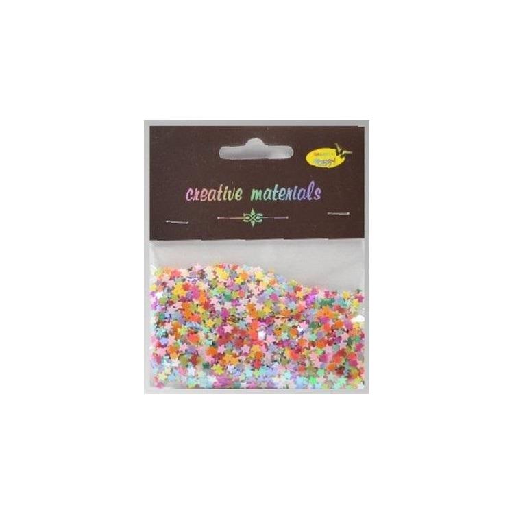Elementy z folii gwiazdki pastelowe 20g
