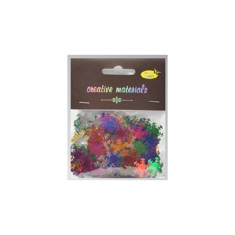 Elementy z folii śnieżynki 15g