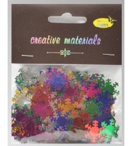 Elementy z folii śnieżynki 15g