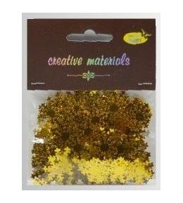 Elementy z folii śnieżynki złote 15g