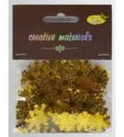 Elementy z folii śnieżynki złote 15g