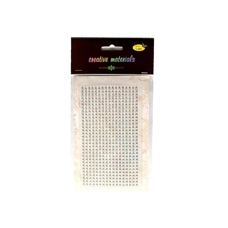 Kryształki samoprzylepne 3mm 527szt opalizujący