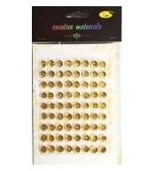 Stiker z kryształkami 10mm 72szt złoty