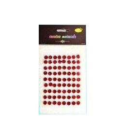 Stiker z kryształkami 10mm 72szt czerwony