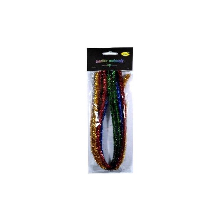 Druty chenille metallic 10szt