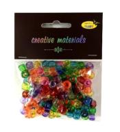 Koraliki kolorowe transparentne ok 150szt