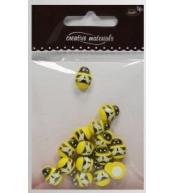 Pszczółki drewniane 10x13mm 15szt
