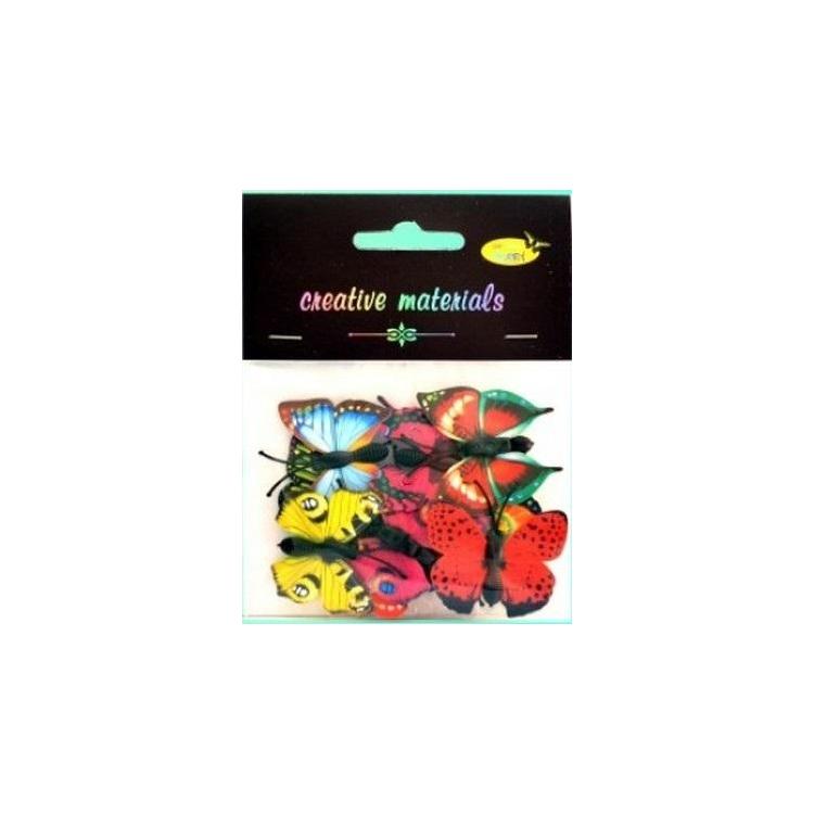 Motyle ozdobne 4-4,5cm 10szt MIX