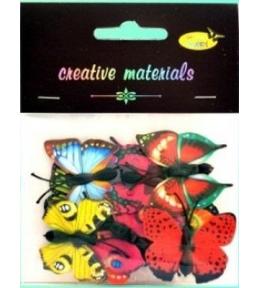 Motyle ozdobne 4-4,5cm 10szt MIX