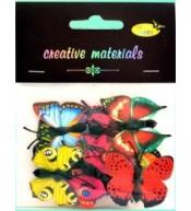 Motyle ozdobne 4-4,5cm 10szt MIX