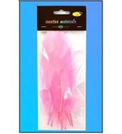 Piórka twarde jasnoróżowe 10szt