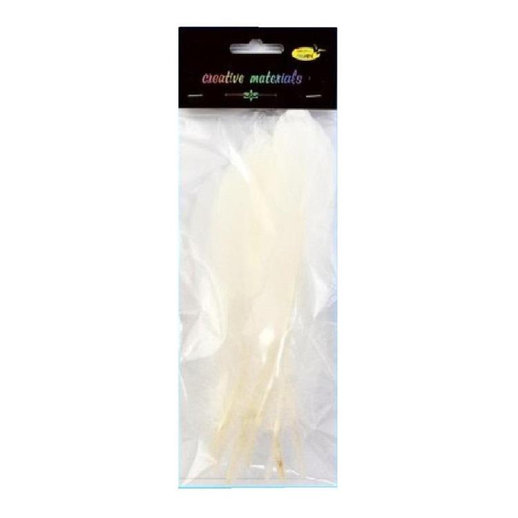 Piórka twarde białe 10szt