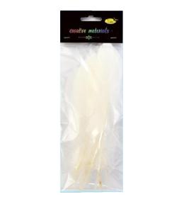 Piórka twarde białe 10szt