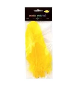 Piórka twarde żółte 10szt